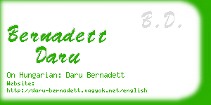 bernadett daru business card